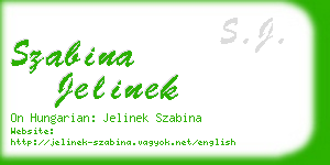 szabina jelinek business card